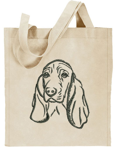 Basset Hound Portrait #1 Embroidered Tote Bag #1 - Click Image to Close