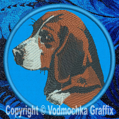 Beagle BT2298 - 4" Medium Embroidery Patch - Click Image to Close