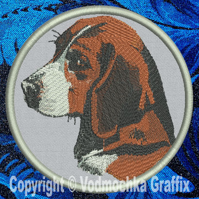 Beagle BT2298 - 8" Extra Large Embroidery Patch - Click Image to Close