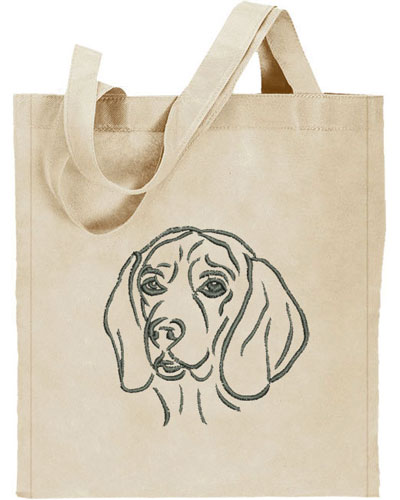Beagle Portrait #1 Embroidered Tote Bag #1 - Click Image to Close