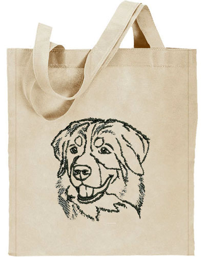 Bernese Mountain Dog Portrait #1 Embroidered Tote Bag #1 - Click Image to Close