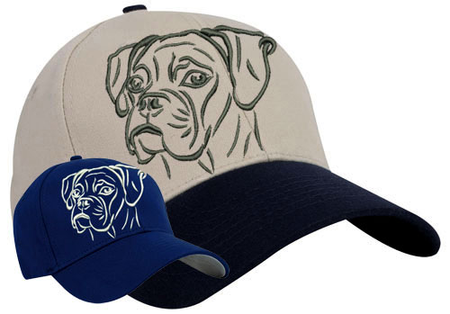 Boxer Portrait #1 Embroidered Hat #1 - Click Image to Close