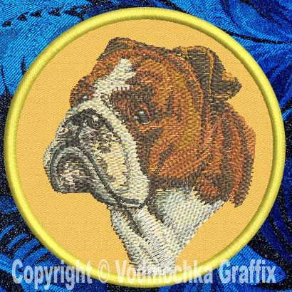 Bulldog BT2363 - 8" Extra Large Embroidery Patch - Click Image to Close
