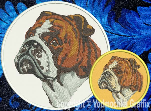 Bulldog BT2363 - 6" Large Embroidery Patch - Click Image to Close