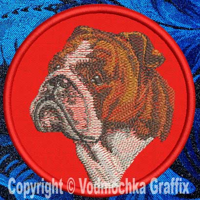 Bulldog BT2363 - 6" Large Embroidery Patch - Click Image to Close