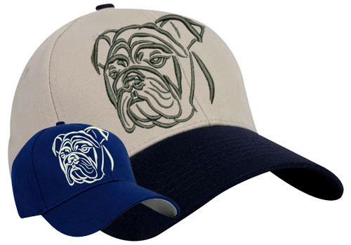 Bulldog Portrait #1 Embroidered Hat #1 - Click Image to Close