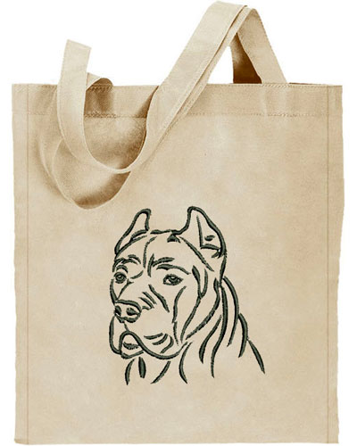 Cane Corso - Italian Mastiff Portrait #1 Embroidered Tote Bag #1 - Click Image to Close