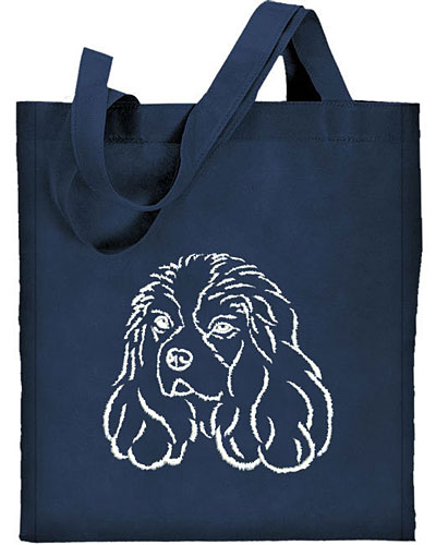 Cavalier King Charles Spaniel Portrait #1 Embroidered Tote Bag#1 - Click Image to Close