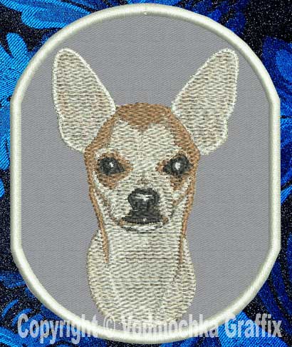Chihuahua - BT3108 - 8" Extra Large Embroidery Patch - Click Image to Close