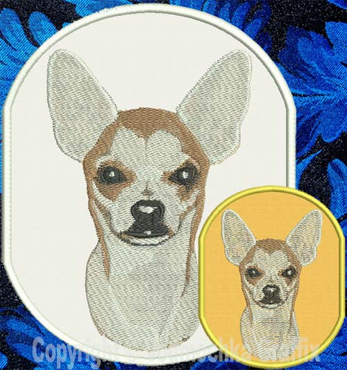 Chihuahua - BT3108 - 8" Extra Large Embroidery Patch - Click Image to Close