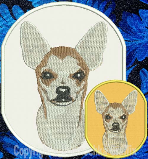 Chihuahua - BT3108 - 4" Medium Embroidery Patch - Click Image to Close