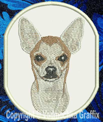 Chihuahua - BT3108 - 4" Medium Embroidery Patch - Click Image to Close