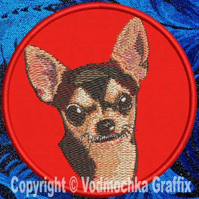 Chihuahua - BT3993 - 8" Extra Large Embroidery Patch - Click Image to Close