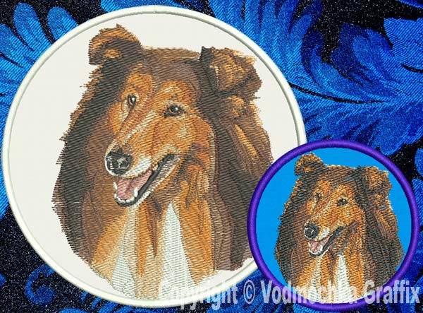 Collie BT2492 - 3" Small Embroidery Patch - Click Image to Close