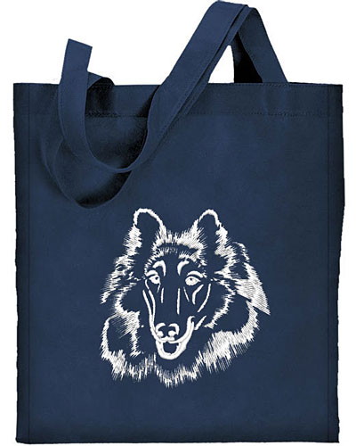 Collie Portrait #1 Embroidered Tote Bag #1 - Click Image to Close