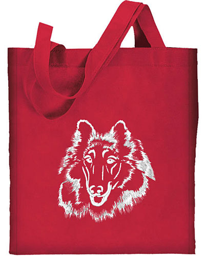 Collie Portrait #1 Embroidered Tote Bag #1 - Click Image to Close