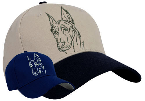 Doberman Portrait #1 Embroidered Hat #1 - Click Image to Close