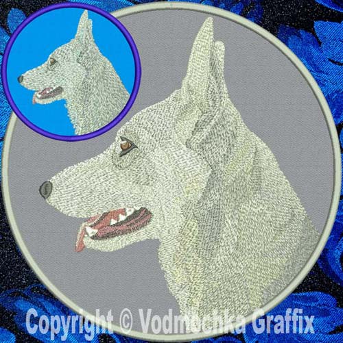 German Shepherd HD Profile #4 10" XXL Embroidery Patch - Click Image to Close