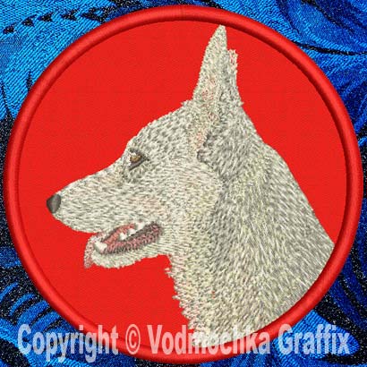 German Shepherd HD Profile #4 10" XXL Embroidery Patch - Click Image to Close