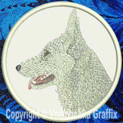 German Shepherd HD Profile #4 - 4" Medium Embroidery Patch - Click Image to Close