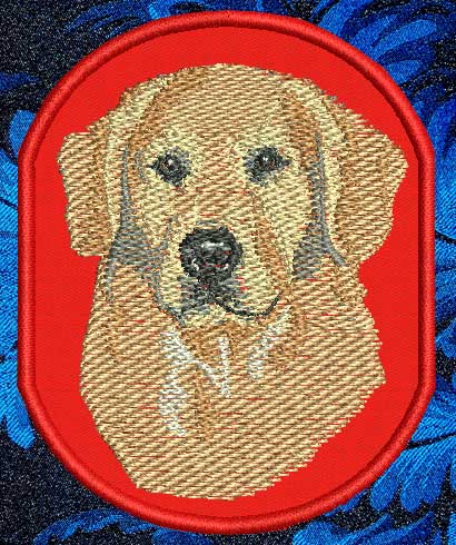 Golden Retriever BT2789 - 4" Medium Embroidery Patch - Oval - Click Image to Close