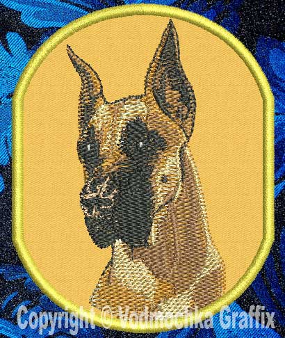 Great Dane BT2296 - 8" Extra Large Embroidery Patch - Click Image to Close