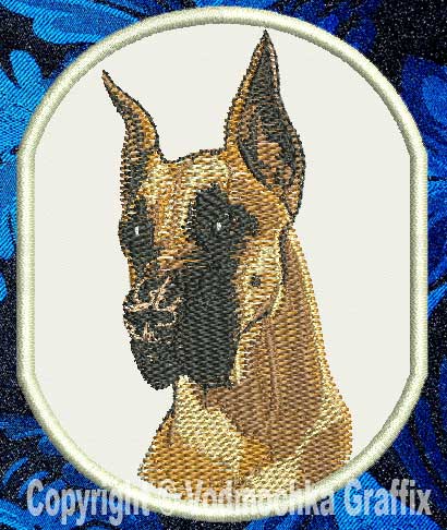 Great Dane BT2296 - 8" Extra Large Embroidery Patch - Click Image to Close
