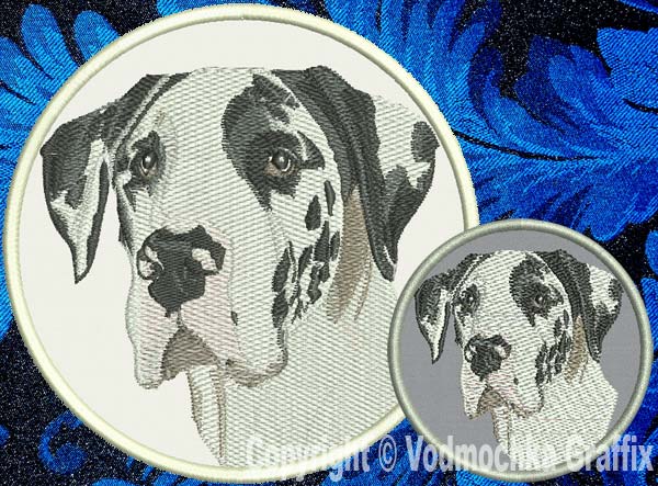Great Dane BT3109 - 6" Large Embroidery Patch - Click Image to Close