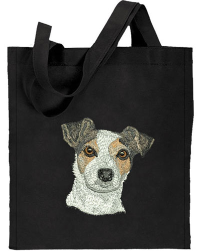 Jack Russell Terrier HD Portrait #1 Embroidered Tote Bag#1 - Click Image to Close