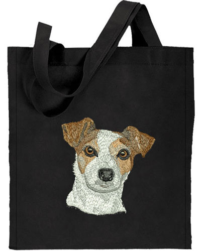 Jack Russell Terrier HD Portrait #2 Embroidered Tote Bag#1 - Click Image to Close