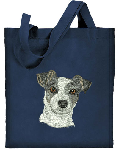 Jack Russell Terrier HD Portrait #3 Embroidered Tote Bag#1 - Click Image to Close