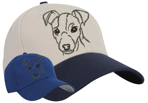 Jack Russell Terrier Portrait #1 Embroidered Hat #1 - Click Image to Close
