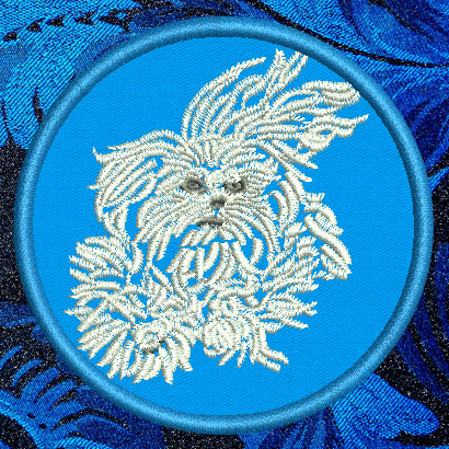Maltese Agility #1 - 3" Small Embroidery Patch - Click Image to Close
