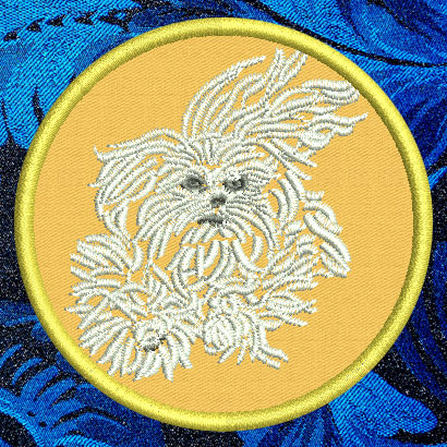 Maltese Agility #1 - 4" Medium Embroidery Patch - Click Image to Close