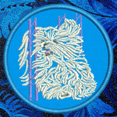 Maltese Agility #2 - 3" Small Embroidery Patch - Click Image to Close