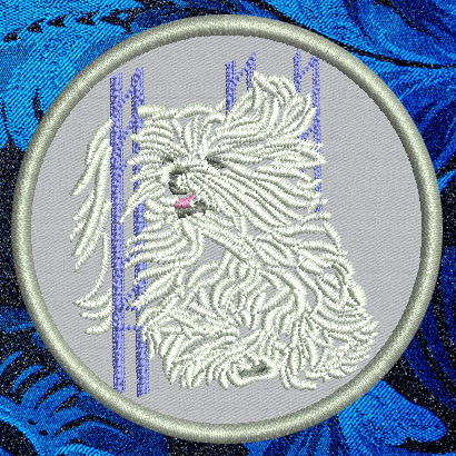 Maltese Agility #2 - 3" Small Embroidery Patch - Click Image to Close