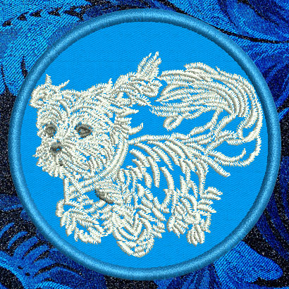 Maltese Agility #4 - 3" Small Embroidery Patch - Click Image to Close