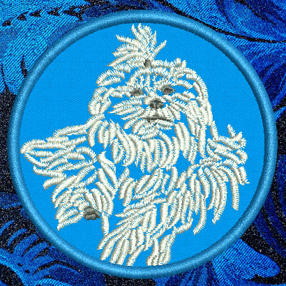 Maltese Agility #5 - 4" Medium Embroidery Patch - Click Image to Close
