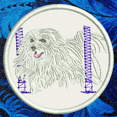 Maltese Agility #6 - 4" Medium Embroidery Patch - Click Image to Close