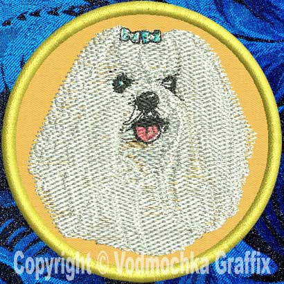 Maltese BT2290 - 6" Large Embroidery Patch - Click Image to Close