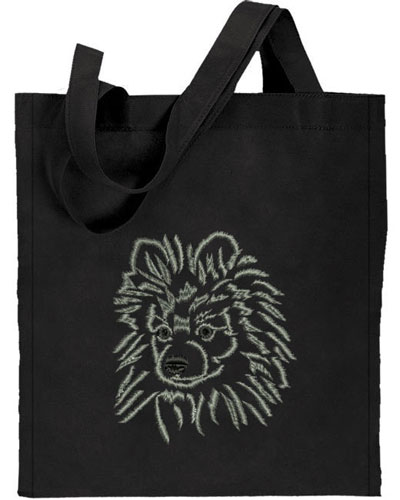 Pomeranian Portrait #1 Embroidered Tote Bag #1 - Click Image to Close