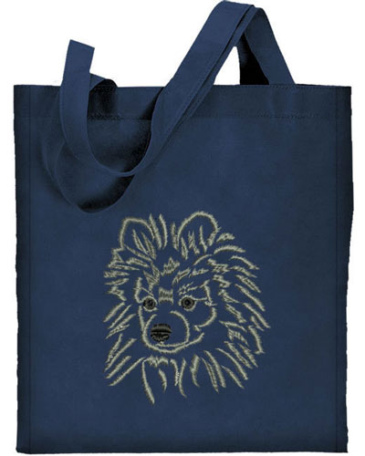 Pomeranian Portrait #1 Embroidered Tote Bag #1 - Click Image to Close
