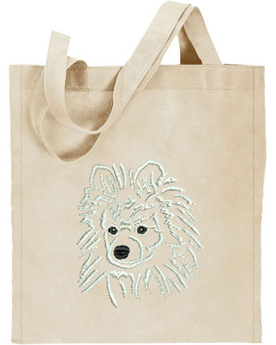 Pomeranian Portrait #2 Embroidered Tote Bag #1 - Click Image to Close