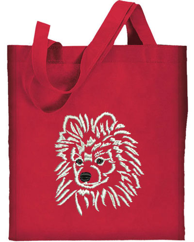 Pomeranian Portrait #2 Embroidered Tote Bag #1 - Click Image to Close