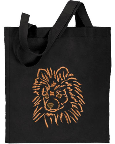 Pomeranian Portrait #3 Embroidered Tote Bag #1 - Click Image to Close