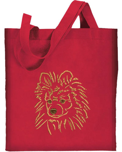 Pomeranian Portrait #3 Embroidered Tote Bag #1 - Click Image to Close