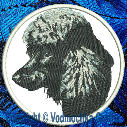 Poodle BT2396 - 6" Large Embroidery Patch - Click Image to Close