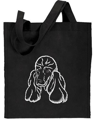 Poodle Portrait #1 Embroidered Tote Bag #1 - Click Image to Close
