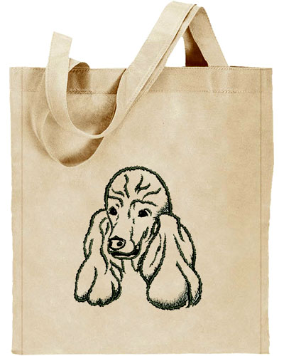 Poodle Portrait #1 Embroidered Tote Bag #1 - Click Image to Close