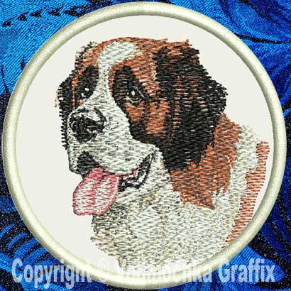 Saint Bernard BT2712 - 3" Small Embroidery Patch - Click Image to Close